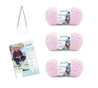 Gründl Set de Punto Funny Lana, Poliéster, Rosa Pastel, 29 x 19 x 8 cm