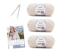 Gründl Strickkomplettset Set de Punto Shetland, 80% poliacrílico, 20% Lana, Mezcla, 30 x 20 x 8 cm, Creme Melange, One Size
