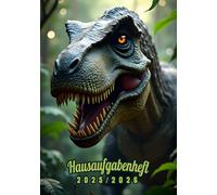 Grünes T-Rex Hausaufgabenheft 2025/2026 für Jungen: Schülerkalender für Grundschule und Gymnasium - Schulplaner für Schüler, Hausaufgabenplaner DIN A5 mit Datum | Cooles Dinosaurier Motiv