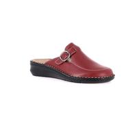 GRÜNLAND DAMI, Zapatilla cómoda de Punta Cerrada auténtica, Plantilla extraíble de Corcho y Piel, Suela Conforma y Costuras Hechas a Mano. Mujer, Rubino, 39 EU