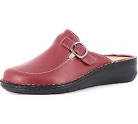 GRÜNLAND-DAMI-Zapatilla confort Punta cerrada de piel auténtica, Plantilla extraíble de corcho y piel, Suela Conforma y costuras artesanales.