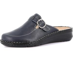 GRÜNLAND-DAMI-Zapatilla confort Punta cerrada de piel auténtica, Plantilla extraíble de corcho y piel, Suela Conforma y costuras artesanales.