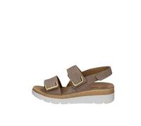GRÜNLAND MOLL, Sandalia Confort en Nubuck, Cierre de Velcro, Plantilla extraíble de Piel Drysoft, Suela contorneada y Altura de tacón de 4 cm. Mujer, Corda, 39 EU