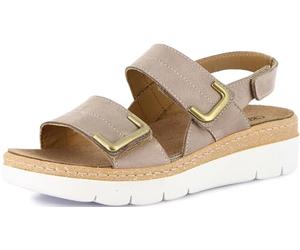 GRÜNLAND Moll - Sandalia Confort para Mujer, Piel de Nobuck, Cierre de gancho y bucle, Plantilla Extraíble de Látex y Piel Dry-Soft, Suela Contorneada, Tacón de 4,5 cm