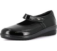 GRÜNLAND Nile, Bailarina Confort en Material elástico Flexible, Plantilla extraíble de Corcho y Piel Re-Soft, Suela Adaptable y Costuras Hechas a Mano. Mujer, Negro, 35 EU