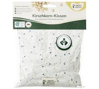 GRÜNSPECHT Cojín de huesos de cereza, 19 x 19 cm, cojín térmico para cuello, vientre y espalda, funda de 100% algodón, para microondas y horno, triángulos de color verde helado (100-V8)