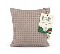 GRÜNSPECHT GOTS 697-V3 - Cojín de semillas de colza con funda lavable, cojín de calor para bebés y niños pequeños, para hinchazón y dolor abdominal, color gris