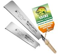 GRÜNTEK Serrucho Japones - Sierra de Mano Japonesa para corte de Madera Fino y Grueso 30 cm