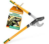 GRÜNTEK Tijera de Podar 2 Manos T-Rex 78cm Cortarramas hasta Ø 5cm | Podadora 2 manos - Hoja Bypass 67mm - Doble Engranaje de corte