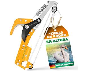GRÜNTEK Tijeras de podar Cortarramas Podadora de Altura compatible con Pertiga Télescopica