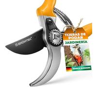 GRÜNTEK Tijeras de Podar de Mano. Tijera podar y Vendimiar Recolectora 215 mm. Podadora Ergonómicas y Ligeras. Hoja puntiaguda de 50 mm de Acero SK5. Herremienta Jardinería Profesional