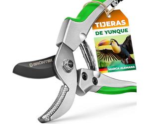 GRÜNTEK Tijeras de podar jardín 195 mm - Tucan NUEVA VERSION - Tijera de | Corte de Flores y Ramas - Diseño Ligero y Práctico