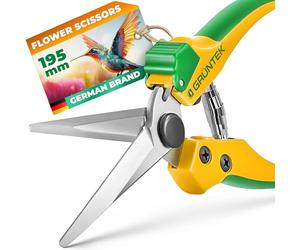 GRÜNTEK Tijeras de Podar Setos Flores Bonsai Frutas y Verduras COLIBRI 195 mm. Pequena Tijera Cortasetos de jadin y Vendimia