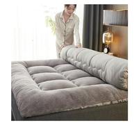 Grueso Lana Sobrecolchon Topper 180x200cm Suave Mullido Cubre Colchon Transpirable Extra Grueso Plegable Futón Colchón Japoneses Individuales Dobles ( Color : Gray , Size : Super King-180*200cm )