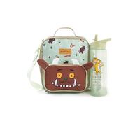 Gruffalo The Friends - Juego de lonchera y botella para niños en verde | Diseño de cara de personaje Ratón | Asa de transporte con cremallera y correa ajustable