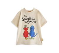 Gruffalo The Smeds y los Smoos Camiseta Beige para niños | Camiseta con Estampado gráfico del Personaje de Bill & Janet para niños | Camiseta de Manga Corta Alien Planet para niños y niñas