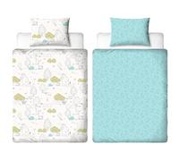 Gruffulo - Juego de Funda de edredón Oficial de My First Cot, diseño de Personajes, Reversible, 2 Caras, Color Amarillo y Azul, Incluye Funda de Almohada a Juego, 100% algodón