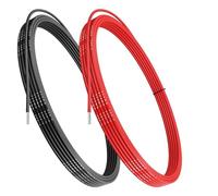 Gruiqrd Cable eléctrico de silicona de 22 AWG 0,32 mm² para conectar 5 metros [2,5 metros negro, 2,5 metros rojo] suave y flexible, baja impedancia, 60 hilos de alambre de cobre de 0,08 mm para
