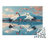 Grulla coronada roja 1000 Piezas Rompecabezas Adultos Desafío De Entretenimiento para La Mente Sostenible Decoración del Hogar 1000 Puzzles para Adultos 1000pcs (75x50cm)