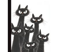 Grumpy Black Cats Composition Notebook | 7.5x9.25 in | 110 Pages | College Ruled Lines | Funny Cat Journal