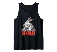 Grumpy Bunny VENGANZA SABOR DULCE Humor de Mascotas Divertido Conejo Camiseta sin Mangas