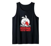 Grumpy Bunny VENGANZA SABOR DULCE Humor de Mascotas Divertido Conejo Camiseta sin Mangas