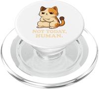 Grumpy Calico Cat "Not Today, Human" divertido regalo para amantes de los gatos PopSockets PopGrip para MagSafe