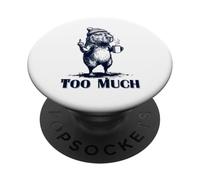 Grumpy Capybara Demasiado Divertido Anti Social Café Meme PopSockets PopGrip Adhesivo