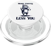 Grumpy Capybara Más café Menos tú Meme de café Divertido PopSockets PopGrip para MagSafe