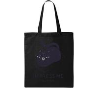 Grumpy Cat Impress Me Human - Bolsa de algodón ecológico natural, color negro, Black, Talla única