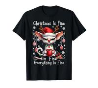 Grumpy Cornish Rex Cats Christmas Xmas Chaos Saying Camiseta