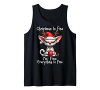 Grumpy Cornish Rex Cats Christmas Xmas Chaos Saying Camiseta sin Mangas