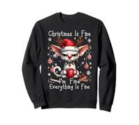 Grumpy Cornish Rex Cats Christmas Xmas Chaos Saying Sudadera