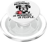 Grumpy Dog - No me Gusta la mañana o Las mañanas o la Gente PopSockets PopGrip para MagSafe