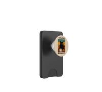 Grumpy French Black Cat Bonjour Café Retro PopSockets PopWallet para MagSafe