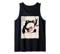 Grumpy Frog Divertido Guitarra Rock Música Anime Japonés Camiseta sin Mangas