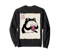 Grumpy Frog Funny Boba Tea Anime Japonés Sudadera