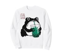 Grumpy Frog Funny Boba Tea Anime Japonés Sudadera