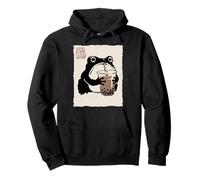Grumpy Frog Funny Boba Tea Anime Japonés Sudadera con Capucha