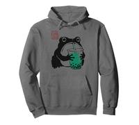 Grumpy Frog Funny Boba Tea Anime Japonés Sudadera con Capucha