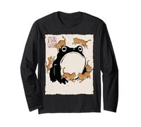 Grumpy Frog Funny Cats Jugando Gato Mamá Anime Japonés Manga Larga