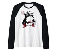 Grumpy Frog Funny Cowboy Howdy Western Anime Japonés Camiseta Manga Raglan
