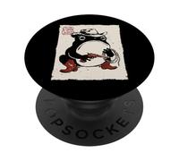 Grumpy Frog Funny Cowboy Howdy Western Anime Japonés PopSockets PopGrip Adhesivo