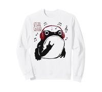 Grumpy Frog Funny Rock Music Anime Japonés Sudadera