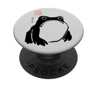 Grumpy Frog Japanese Ink - Humor de Arte Tradicional PopSockets PopGrip Adhesivo