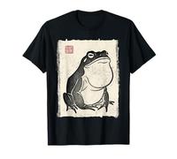 Grumpy Frog Vintage Japanese Ukiyo Retro Anime Style Art Camiseta