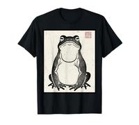Grumpy Frog Vintage Japanese Ukiyo Retro Anime Style Art Camiseta