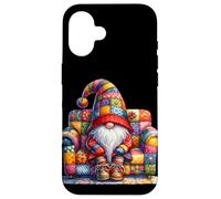 Grumpy Hippie Dad Gnome Sitting On A Sofa For Garden Lover Carcasa para iPhone 16