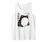 Grumpy Japanese Frog Funny Vintage Graphic Camiseta sin Mangas