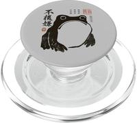Grumpy Japanese Frog Funny Vintage Graphic PopSockets PopGrip para MagSafe